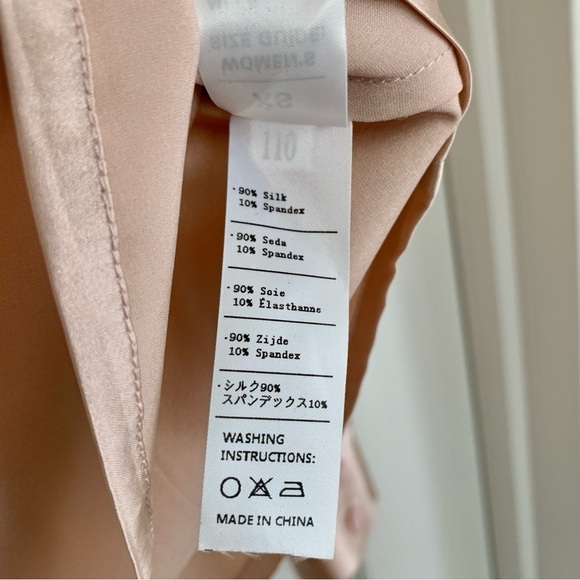 🌺 Lilysilk Pale Pink Silk Feminine Stand Collar Blouse Top w/ Pearl Clip Brooch - Picture 14 of 14